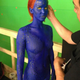 Illustration for article titled Jennifer Lawrence slips back into her Mystique skin on the X-Men set